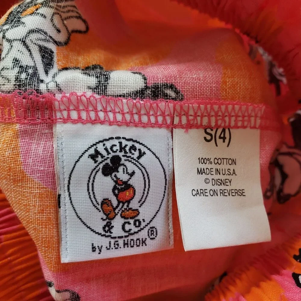 Rare Vintage 80s Mickey And Co Nwt Girls Shorts Elastic Waist Cotton Size S/4